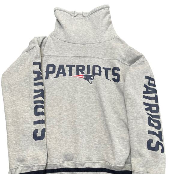 New England Patriots Mock Neck Mens Med NFL Turtleneck Sweatshirt Team Apparel - Picture 3 of 14